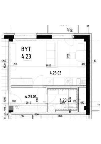 Pronájem bytu 1+kk, Ostrava, Hasičská, 35 m2