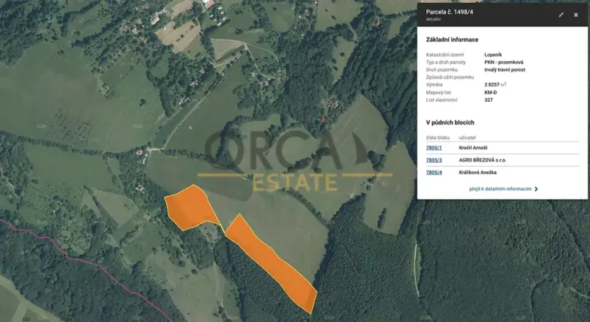 Prodej pole, Lopeník, 1413 m2