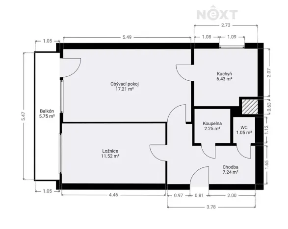 Prodej bytu 2+1, Praha - Žižkov, Habrová, 46 m2