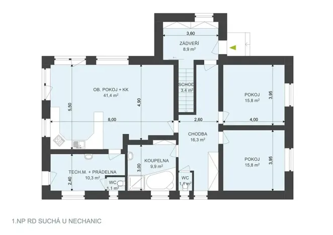 Prodej rodinného domu, Nechanice, 154 m2