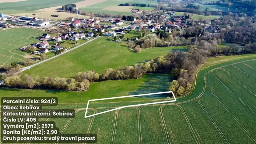 Prodej pole, Šebířov, 44451 m2