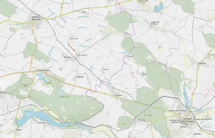 Prodej pozemku pro bydlení, Běrunice, 1727 m2