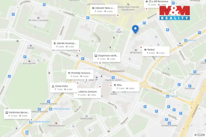 Pronájem bytu 3+kk, Praha - Hlubočepy, Renoirova, 72 m2