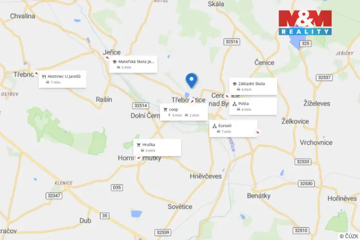 Prodej komerčního pozemku, Cerekvice nad Bystřicí - Třebovětice, 3540 m2