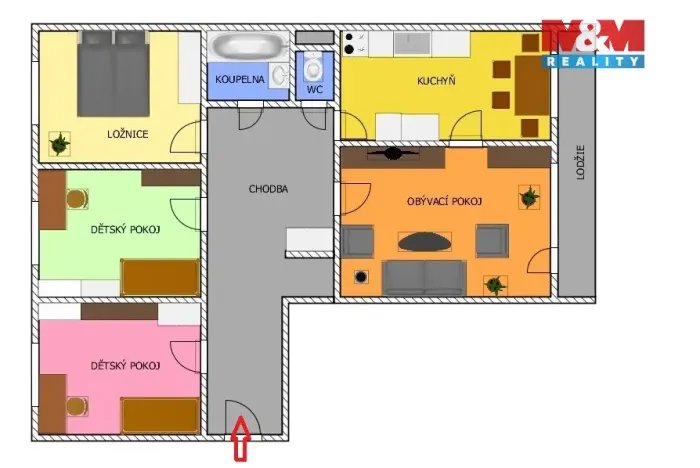 Prodej bytu 4+1, Čáslav - Čáslav-Nové Město, R. Těsnohlídka, 78 m2
