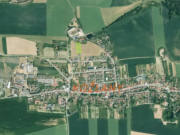 Dražba pozemku pro bydlení, Kožlany, 2631 m2
