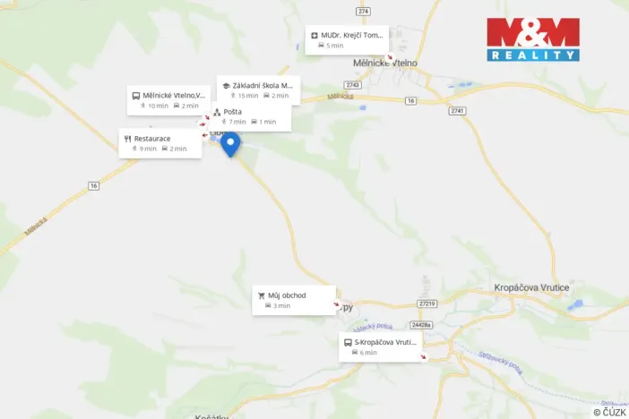 Prodej pozemku pro bydlení, Mělnické Vtelno - Vysoká Libeň, 1024 m2