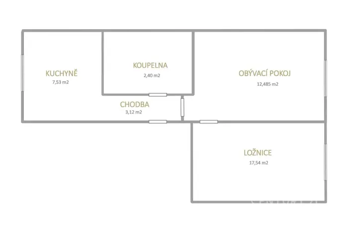 Prodej bytu 2+1, Trmice, Fügnerova, 43 m2