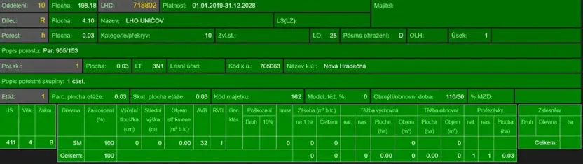 Prodej podílu lesa, Nová Hradečná, 2498 m2