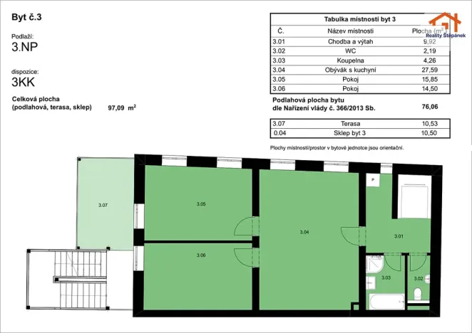 Prodej bytu 3+kk, České Budějovice, Lannova tř., 76 m2