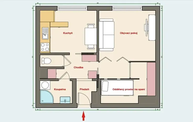 Prodej bytu 2+1, Praha - Strašnice, Ke Strašnické, 39 m2