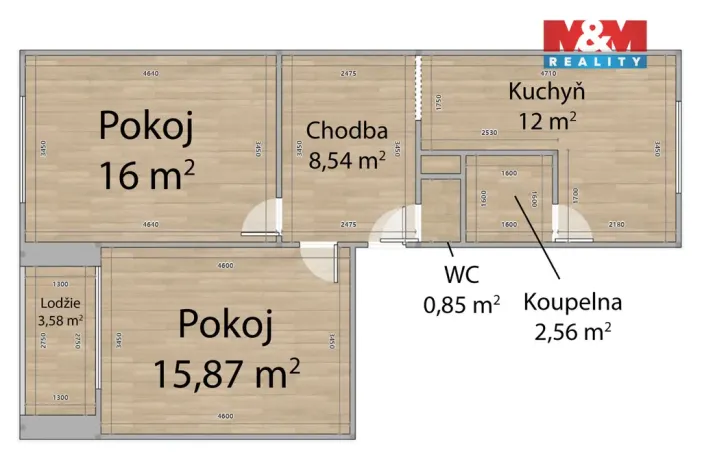 Prodej bytu 2+1, Teplá, Školní, 56 m2