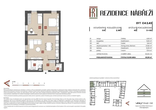 Prodej bytu 3+kk, Brandýs nad Labem-Stará Boleslav - Stará Boleslav, Nábřeží, 64 m2