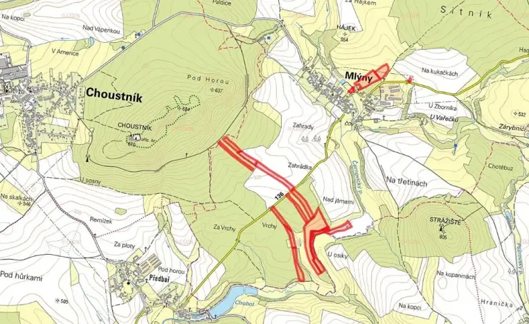 Prodej pole, Mlýny, 27546 m2