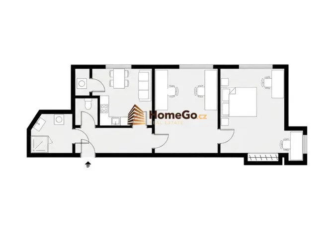 Pronájem bytu 3+kk, Praha - Nusle, Žateckých, 65 m2