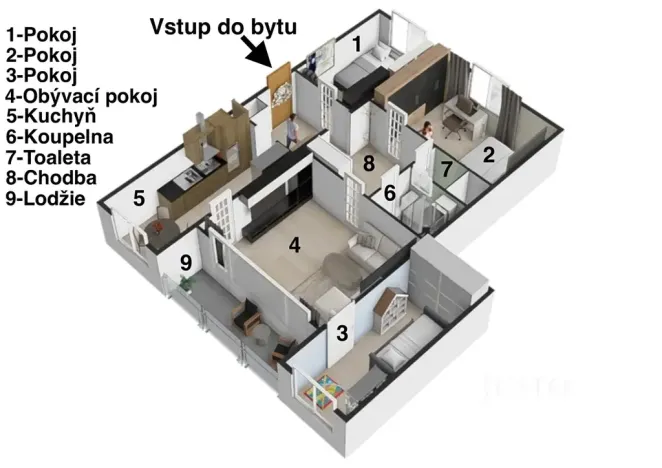Prodej bytu 4+1, Ústí nad Labem, Spartakiádní, 82 m2