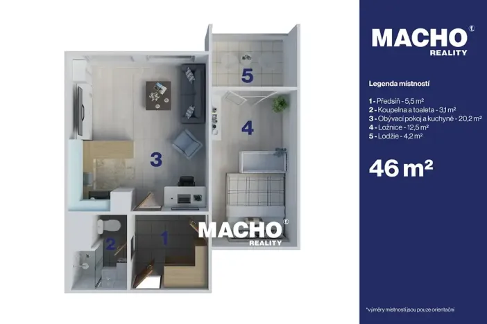 Prodej bytu 2+kk, Praha - Černý Most, Bryksova, 46 m2