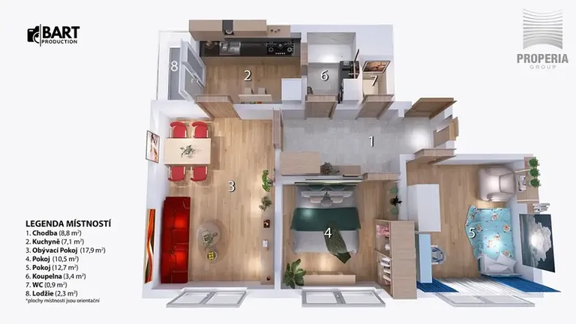 Prodej bytu 3+1, Brno, Mendlovo náměstí, 68 m2