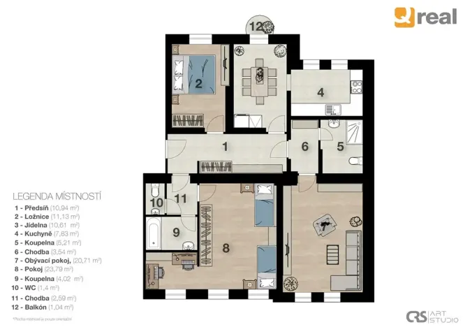 Prodej bytu 4+1, Liberec, Hanychovská, 113 m2