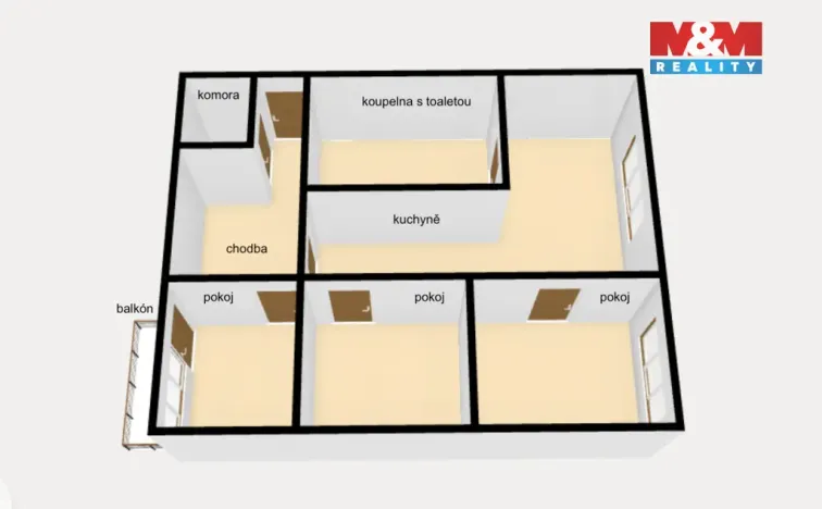 Prodej bytu 3+1, Rokytnice v Orlických horách, U Nádraží, 66 m2
