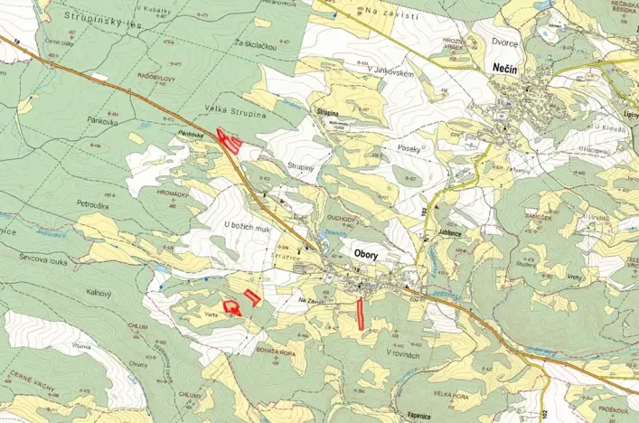 Prodej pole, Obory, 23810 m2