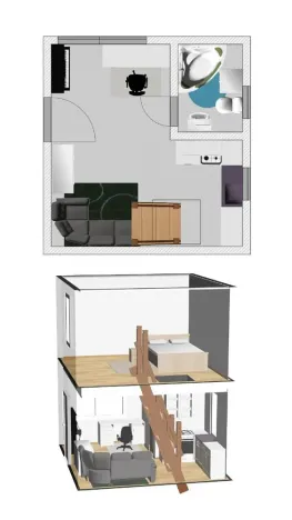 Pronájem bytu 2+kk, Brno - Černovice, Řehořova, 26 m2