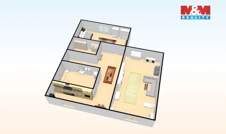 Prodej bytu 2+1, Jirkov, Studentská, 61 m2