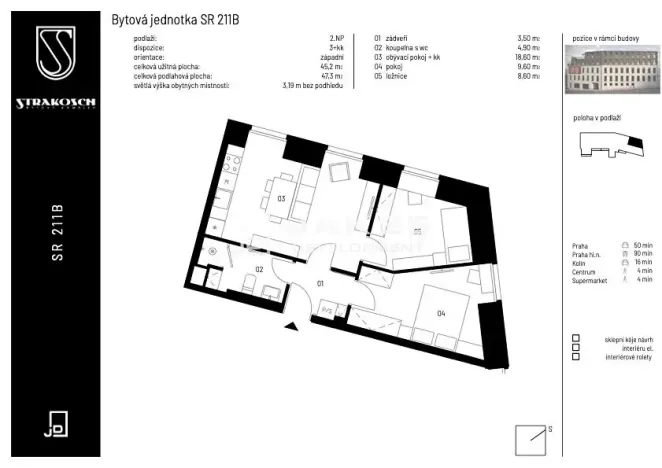 Pronájem bytu 3+kk, Kutná Hora, Hloušecká, 47 m2