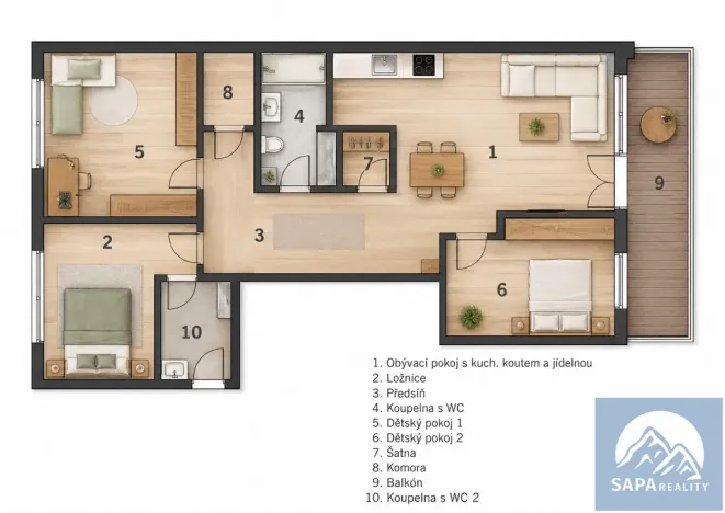 Prodej bytu 4+kk, Praha - Hostivař, Rižská, 109 m2