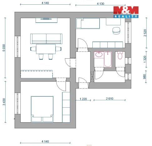 Prodej bytu 2+1, Bor - Vysočany, 63 m2