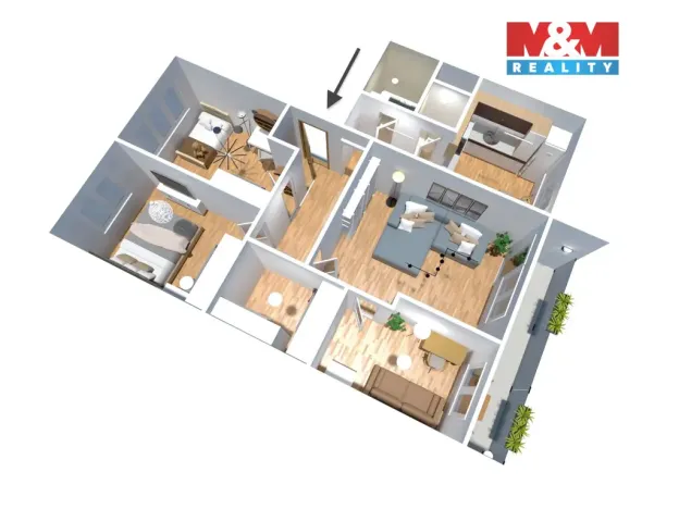 Prodej bytu 4+1, Most, Zdeňka Štěpánka, 72 m2