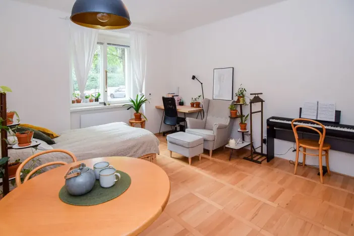 Pronájem bytu 1+kk, Praha - Vinohrady, Šrobárova, 28 m2
