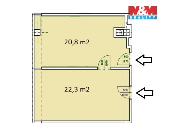Pronájem obchodního prostoru, Praha - Petrovice, Ohmova, 43 m2