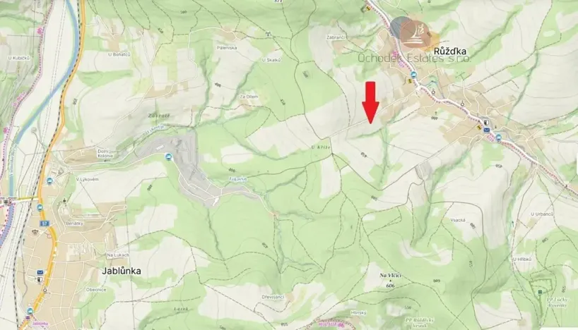 Prodej pozemku pro bydlení, Růžďka, 1560 m2