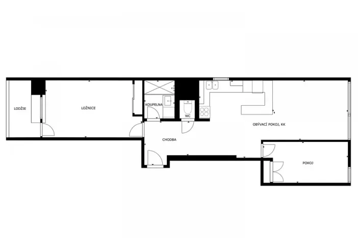Pronájem bytu 3+kk, Praha - Libeň, Přádova, 73 m2