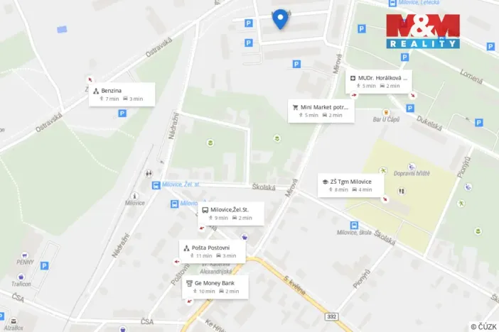 Pronájem bytu 1+1, Milovice, Mírová, 28 m2