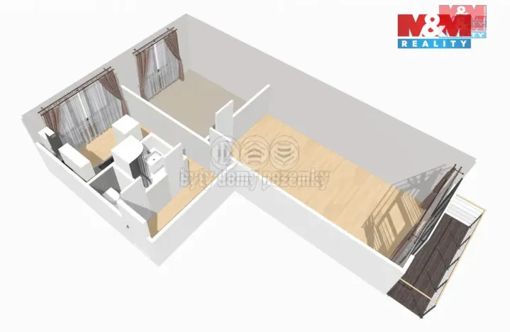 Pronájem bytu 2+1, Zákupy, Družstevní, 54 m2