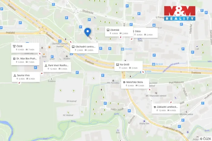 Pronájem bytu 1+kk, Praha, Záveská, 32 m2