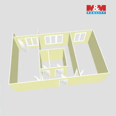 Pronájem bytu 2+1, Ostrava - Poruba, Na Robinsonce, 55 m2