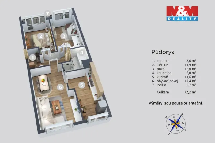 Prodej bytu 3+1, Krupka - Maršov, Dukelských hrdinů, 68 m2