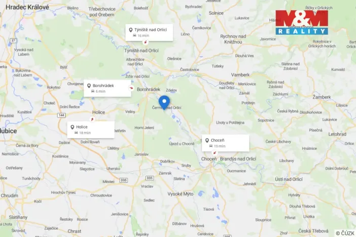 Prodej pozemku pro bydlení, Čermná nad Orlicí - Malá Čermná, 800 m2
