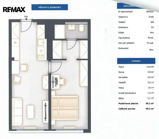 Prodej bytu 2+kk, Praha - Chodov, Čenětická, 48 m2