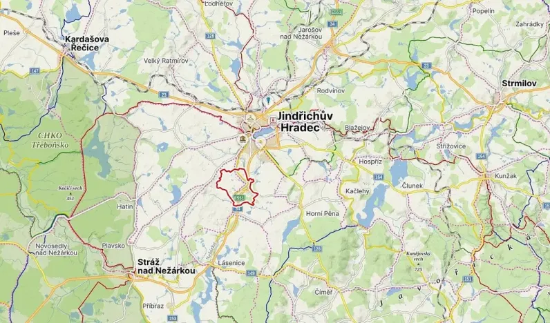 Prodej pozemku, Jindřichův Hradec - Horní Žďár, 2499 m2