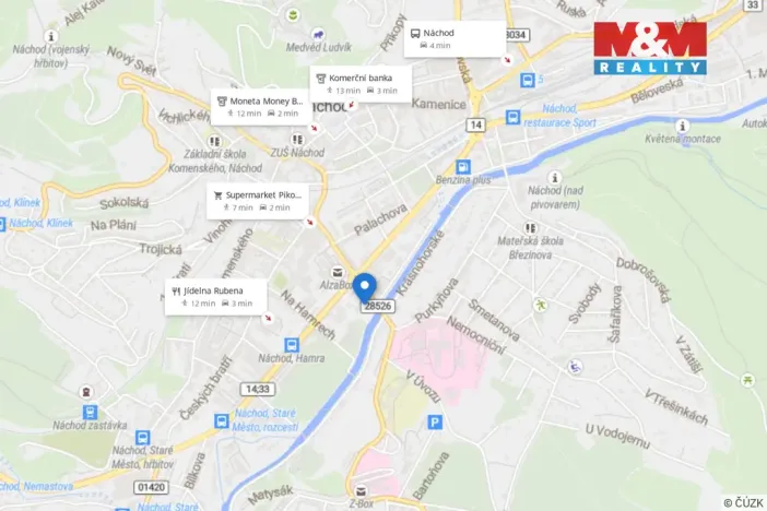 Pronájem bytu 1+kk, Náchod, Pražská, 27 m2