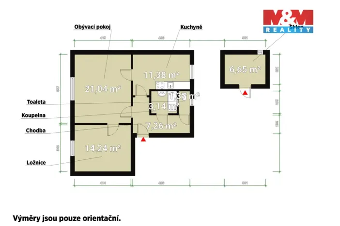 Pronájem bytu 2+1, Plzeň - Koterov, Topolová, 60 m2