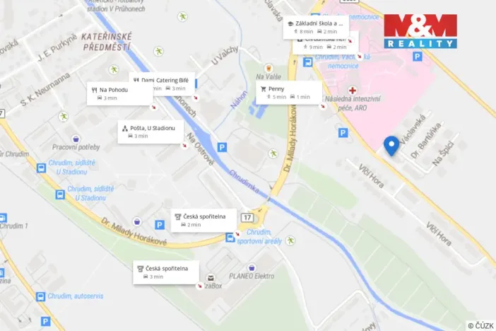 Pronájem bytu 2+kk, Chrudim - Chrudim II, Václavská, 43 m2