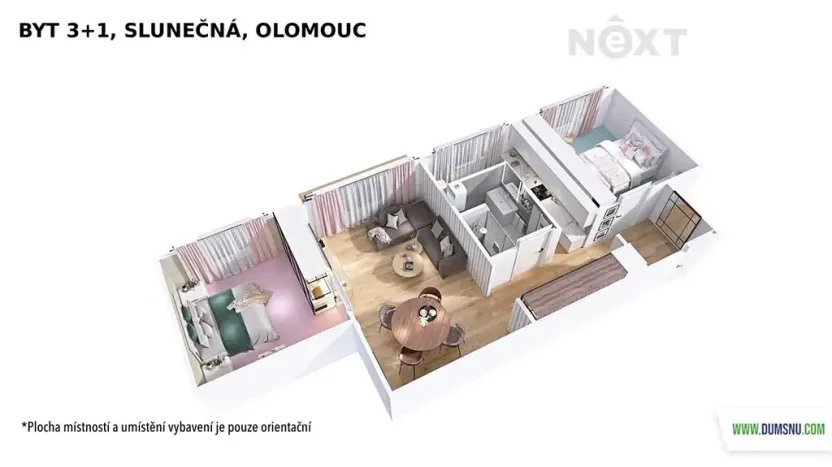 Pronájem bytu 3+1, Olomouc, Slunečná, 64 m2