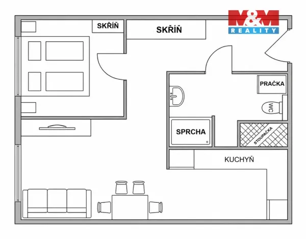Prodej bytu 2+kk, Nymburk, Zbožská, 43 m2