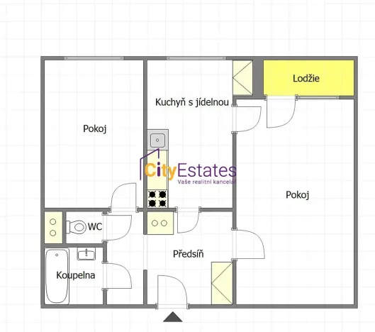 Prodej bytu 2+1, Praha - Lhotka, Na rovinách, 62 m2