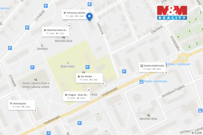 Pronájem bytu 1+kk, Kladno - Kročehlavy, Lacinova, 33 m2